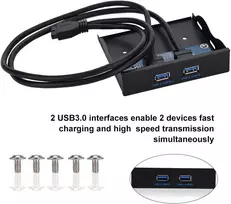 Bewinner usb 3.0 diskelių skaitytuvo priekinis skydelis, 2 x usb3.0, plug and play, nereikia maitinimo, daugiafunkcinis staliniams ir nešiojamiesiems kompiuteriams