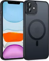 Knrlqim magnetinis dėklas, skirtas iphone 11 6.1 colio, suderinamas su magsafe, itin plonas silikoninis smūgiams atsparus magnetinis permatomas matinis dėklas, apsauginis dėklas, magnetinis, atsparus įbrėžimams, neslystantis, juodas