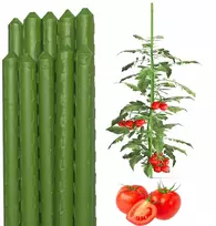 Bradas 10 vnt. augalų atrama, dengtas plieno kuolas pomidorams, gėlėms, 120 cm