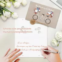 Boyatong vestuvių atvirukas piniginei dovanai, dviračio piniginė dovana vestuvėms su vokais, jubiliejinė dovana jam/jai, vestuvių metinių dovanos poroms, vestuvių dovanos nuotakai ir jaunikiui pinigai