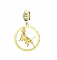 Laikrodis Mejk Jewellery Modulinis auksinis pakabukas American Pitbull Terrier Sidabras 925 Moterims Graviruotas