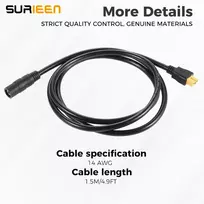 Surieen Dc 8 mm į Xt60 maitinimo kabelis, 1,5 m 14 Awg Xt60 lizdo adapterio kabelis skirtas saulės moduliui, nešiojamai elektrinei, saulės generatoriui (dc 8 mm moteriškas)