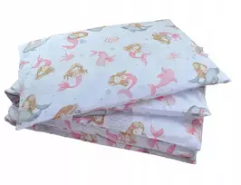 Mažas Didelis antklodė 100x135, plokščia pagalvė 40x60, lenkiška medvilnė, vaikiškas komplektas su spauda