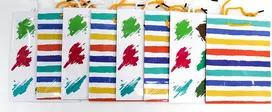 Capiso 8 vidutinio dydžio dovanų maišelių rinkinys su tvirta virvele, 23 cm x 18 cm x 10 cm. Dovanų maišeliai su rankena, vakarėlių maišeliai, spalvingi maišeliai, kraft popieriniai maišeliai