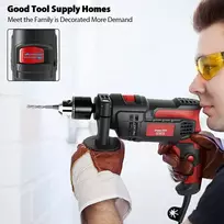 Smūginis gręžtuvas 850 W 3000 Rpm, smūginis ir gręžtuvas 2 viename, gylio ribotuvas ir greito atlaisvinimo gręžimo griebtuvas, reguliuojama papildoma rankena