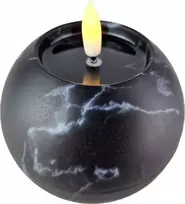 Cortina dekoratyvinė Led žvakė su liepsna - marmuro imitacija, 9,5 cm aukščio