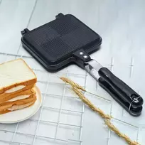 Dvipusė keptuvė sumuštiniams, omletų ir blynų keptuvė, atverčiama keptuvė, nuimama