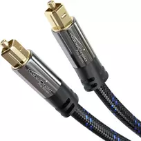 Kabeldirekt Optinis Garso Kabelis Toslink 15m - Nailono Pynė