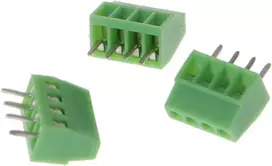Joykk 10 vnt. 4 kontaktų varžtinės Pcb montuojamos gnybtų bloko jungtys 2.54 mm žingsnio - žalios