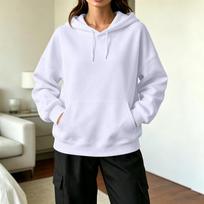 Women's Casual Drawstring Hoodie with Pockets for Everyday Wear XL gray