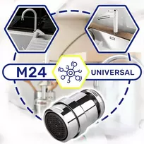 Maišytuvo aeratorius su jungtimi M24, chromuotas žalvaris Monteral