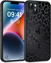Coiwxmoi magnetinis telefono dėklas, skirtas iphone 14/iphone 13 6.1 colio, suderinamas su magsafe, estetiškas leopardų rašto permatomas mergaičių dėklas, matinis pc plonas tpu smūgiams atsparus apsauginis dangtelis