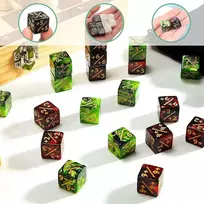 48 mtg cube skaitiklių rinkinys magic the gathering d6 kauliukų skaitiklio žetonas magic cube lojalumas suderinamas su mtg ccg kortų žaidimo priedais su laikymo krepšiais (žalia, raudona, balta, juoda)