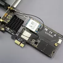 Glotrends Pcie X1 Adapteris: 1x M.2 Wifi ir 1x M.2 Nvme Ssd