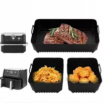 Silikoninių įdėklų rinkinys air fryer gruzdintuvei, 3 vnt.