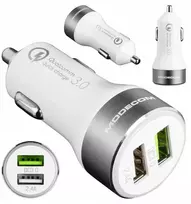 Modecom Uniwersali automobilinė įkroviklio stotelė 2xusb (qc 3.0 + Usb)