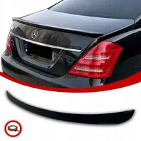 Mercedes W221 spoileris galinis amg style look juodas blizgus