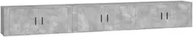 TV staliukas Sieninės TV spintelės, 3vnt., betono pilkos, 100x34,5x40cm