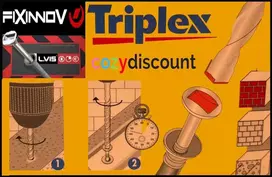 Triplex Impact kaištis - labai greitas montavimas tik su vienu gręžimo grąžtu (75 varžtai 6 x 40 mm)