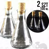 Stiklinis ąsotis su kamščiu aliejui actui 100ml 2vnt