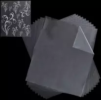 Niceneeded 20 lapų plaunamas lipnus stabilizatorius 30,5 x 25,4 cm skaidri vandenyje tirpi plėvelė siuvinėjimo viršutinis stabilizatorius