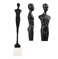 Estilohome Šiuolaikiška metalinė skulptūra, dekoratyvinė statulėlė, aukšta 46 cm