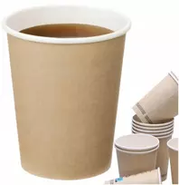 Kraft popieriniai puodeliai kavai 250ml, 50 vnt.