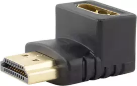 Seki hdmi kampinis adapteris 90° grand angled - hdmi male į hdmi female - 4k 3d 1080p full hd; paauksuoti kontaktai; kampinis adapteris; kampinis kištukas