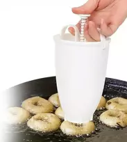 Stgbcst nešiojamas spurgų gaminimo aparatas, spurgų pjaustytuvas, kepimo įrankis, plastikinis tešlos dozatorius, "pasidaryk pats" keptų spurgų forma virtuvės pyragams gaminti