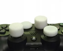 Iris 4x guminių gaubtų rinkinys analoginėms lazdelėms Ps5 Ps4 XBOX 360 valdikliams, baltas