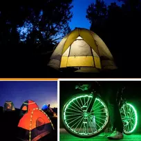 Aconde Led juosta su 24 mygtukų pulteliu, 2m, baterijomis