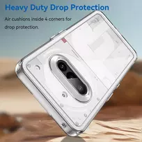 Skaidrus dėklas Nothing Phone 3a, Pc+tpu, atsparus smūgiams