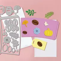 Globeleland 3d keturių sezonų pjovimo štampai su kavos puodelio rinkiniu šventėms metalinis kavos puodelio rėmelis pjovimo štampai kortelių gamybai "pasidaryk pats" scrapbooking dekoravimo įspaudimas