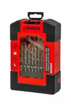 Kobalto grąžtai Pro, kobalto grąžtų rinkinys 1-10mm, 19 vnt.