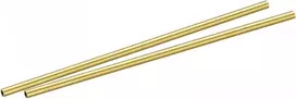 Sourcing map žalvarinis apvalus vamzdis 2.5 mm išorinis skersmuo 0.5 mm sienelės storis 100 mm ilgio vamzdžio žarna, 2 vnt.