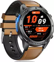 Esfoe karinis išmanusis laikrodis vyrams 48 mm, Gps/5atm ir Ip69k atsparus vandeniui, 45+ dienų baterijos veikimo laikas, 1,43 colio amoled išmanusis laikrodis vyrams su telefono funkcija, kompasas, barometras, širdies ritmas, 170+ sporto režimų
