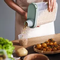 Citylife 2 hermetiškų indų rinkinys šunų maistui, neperšlampamas indas kačių maistui su matavimo taurele, maisto indas, 2300 ml
