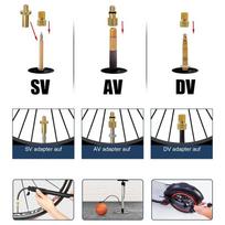 HOES-16PCS Premium Bicycle Presta Schrader Valve Adaptor, Including Ball Pump Needle, Bike Pump Adapter kaip parodyta spalva