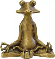 Norhogo jogos varlė, metalinė medituojanti varlės statula, stalinė sodo varlės statula, juokinga vidaus lauko dekoracija, sodo augalų bonsai dekoracija