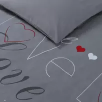 Patalynės komplektas "vision Love" 140x200 cm, pilkas, 100% medvilnė