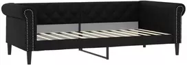Lova Sofa, juodos spalvos, 100x200cm, dirbtinė oda