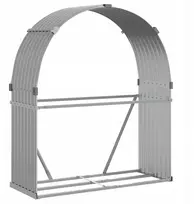 Stovas malkoms - 120x45x140 cm, šviesiai pilkas, galvanizuotas plienas