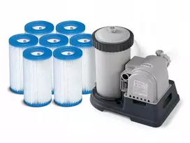 Didelis filtravimo siurblys sodo baseinams 9463l/h Intex + 7 filtrai