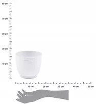 Dėklas gėlių vazonui For Home svetainei virtuvei Veidas Galva baltas plastikas