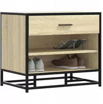 Batų suoliukas Sonoma Oak 60x40x53,5cm klijuota mediena ir metalas