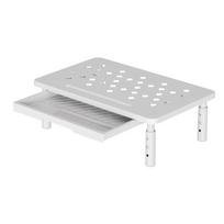 Computer Monitor Stand 3 Height Adjustable Desk Organizer with Airflow Vents Laptop Stand for Monitor Laptop PC Printer balta