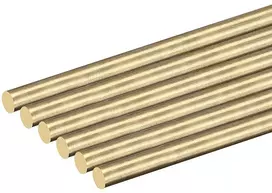 Žalvario strypai 6 mm x 150 mm, 6 vnt.