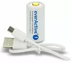 1x Akumuliatorius 16340 Rcr123a 700mah 3,7v Li-ion Micro Usb Everactive