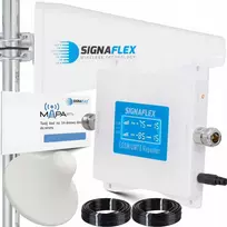 Salom Signaflex Egsm/umts Baltas gsm 2g 3g telefono interneto signalo stiprintuvo rinkinys + antenos 10m