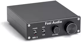 Kompiuterio kolonėlės Fosi Audio M03 žemų dažnių garsiakalbio stiprintuvas 200 W, Tpa3255 mini mono kanalo žemų dažnių garsiakalbio stiprintuvas, pilno dažnio ir žemų dažnių perjungiamas žemų dažnių garsiakalbio stiprintuvas, integruotas D klasės galios stiprintuvas žemų dažni